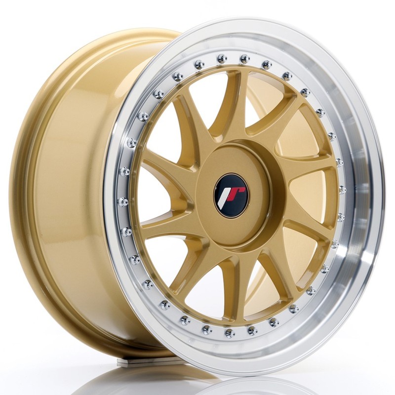Japan Racing JR-26 17x8" (4 & 5 hole custom PCD) ET35, Gold