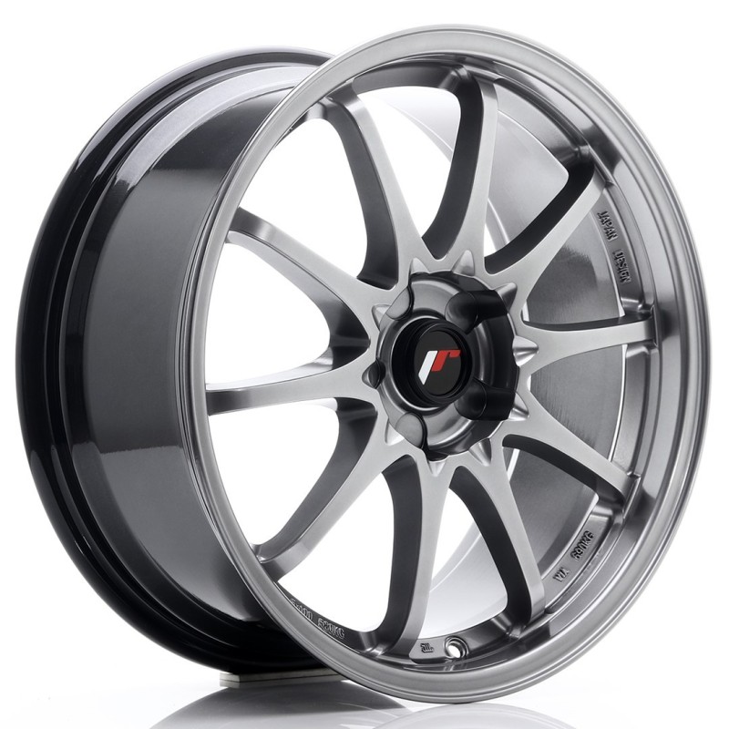 Japan Racing JR-5 18x8" (5 hole custom PCD) ET35, Hyper Black