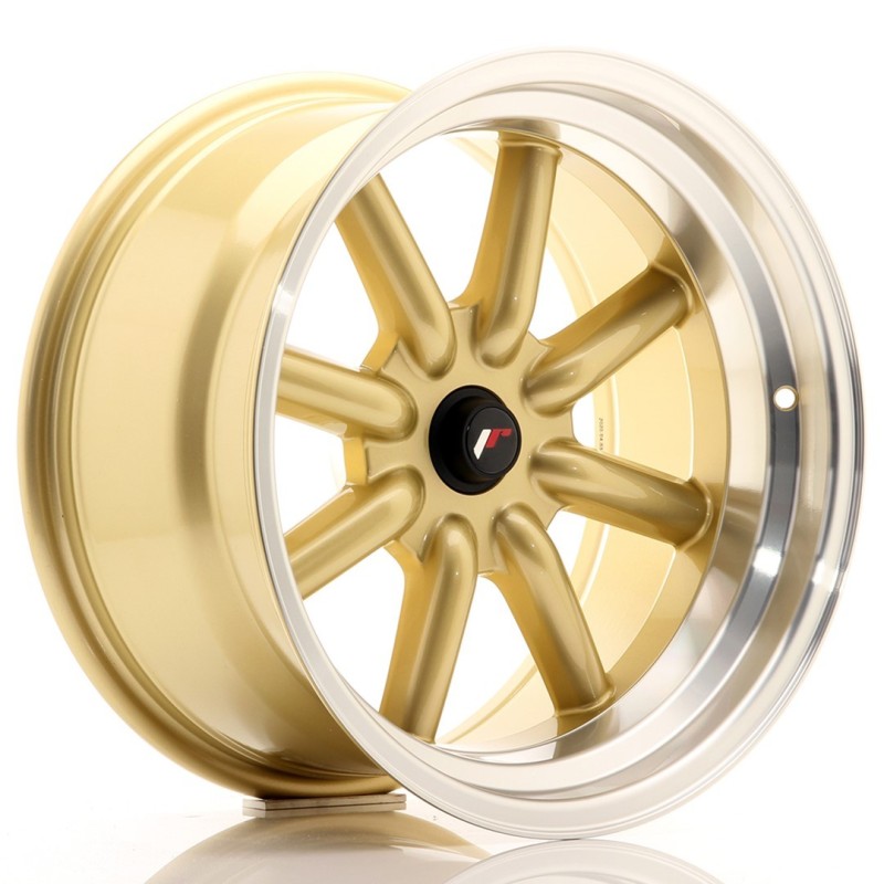 Japan Racing JR-19 17x9" (4 & 5 hole custom PCD) ET-25, Gold
