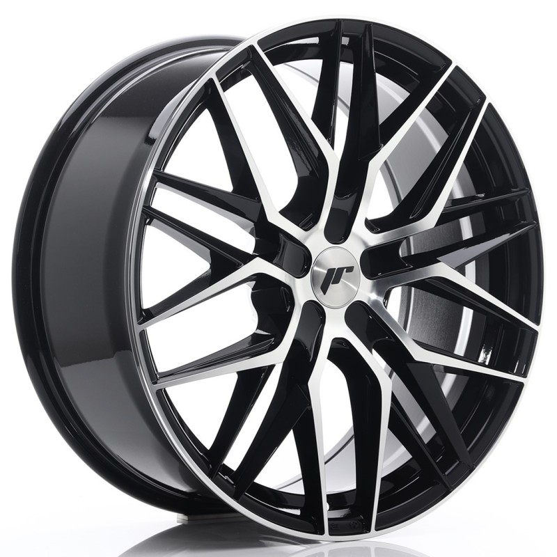 Japan Racing JR-28 Extreme Concave 21x9" (5 hole custom PCD) ET15-45, Gloss Black Machined