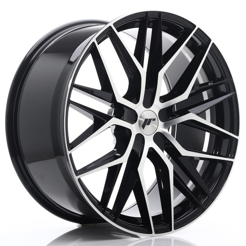 Japan Racing JR-28 Extreme Concave 22x10.5" (5 hole custom PCD) ET15-50, Gloss Black Machined