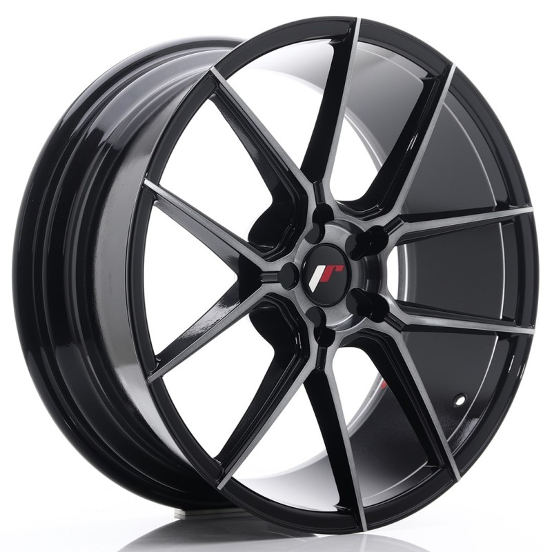 Japan Racing JR-30 20x8.5" (5 hole custom PCD) ET20-40, Brushed Black