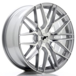 Japan Racing JR-28 18x7.5" (4 & 5 hole custom PCD) ET20-40, Silver / Machined