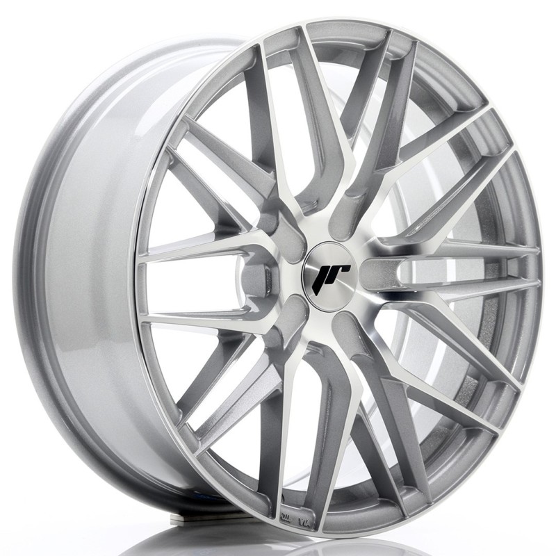 Japan Racing JR-28 18x7.5" (4 & 5 hole custom PCD) ET20-40, Silver / Machined