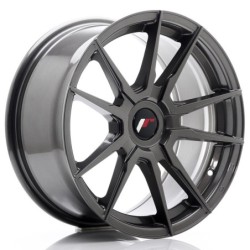 Japan Racing JR-21 17x8" (4 & 5 hole custom PCD) ET35, Hyper Gray