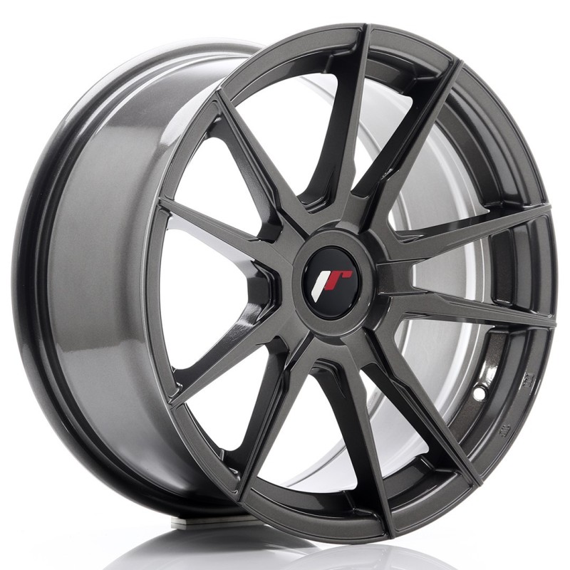 Japan Racing JR-21 17x8" (4 & 5 hole custom PCD) ET35, Hyper Gray