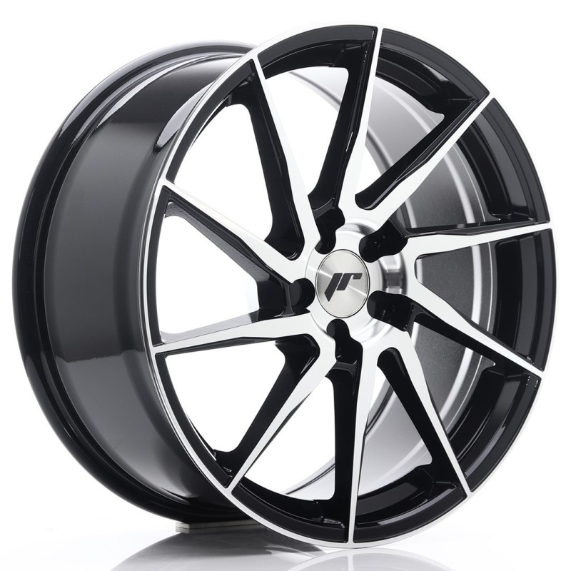 Japan Racing JR-36 19x8.5" (5 hole custom PCD) ET20-50, Gloss Black Machined
