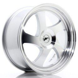 Japan Racing JR-15 19x8.5" (4 & 5 hole custom PCD) ET20-40, Silver, Machined Face