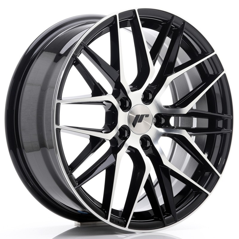 Japan Racing JR-28 18x7.5" 5x112 ET40, Gloss Black, Machined Face