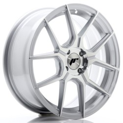 Japan Racing JR-30 17x7" 4x100 ET40, Silver, Machined Face