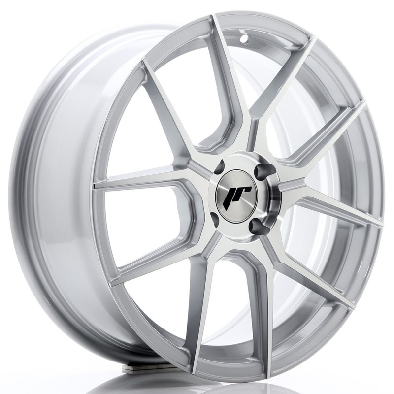Japan Racing JR-30 17x7" 4x100 ET40, Silver, Machined Face