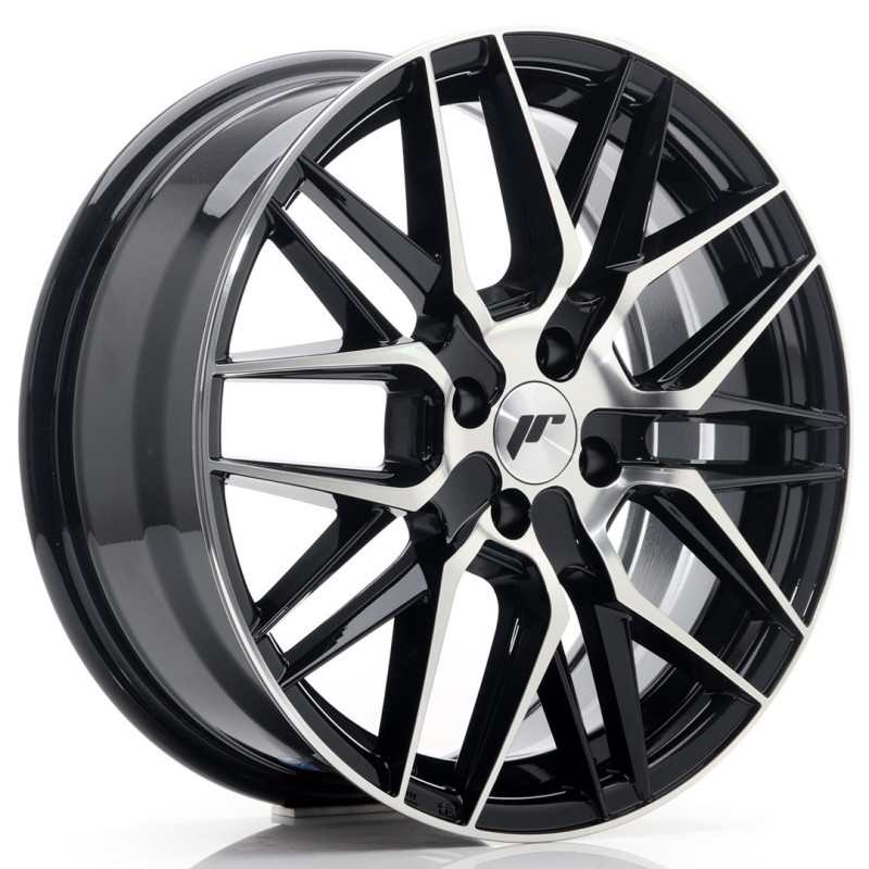 Japan Racing JR-28 17x7" 4x100 ET40, Gloss Black Machined