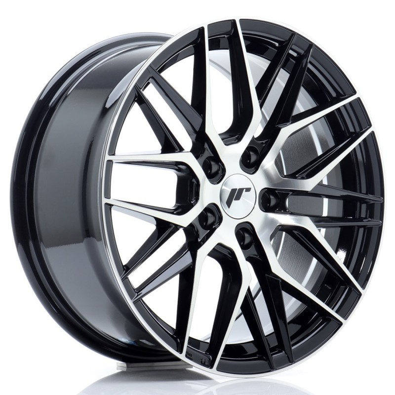 Japan Racing JR-28 17x8" 5x112 ET40, Gloss Black Machined