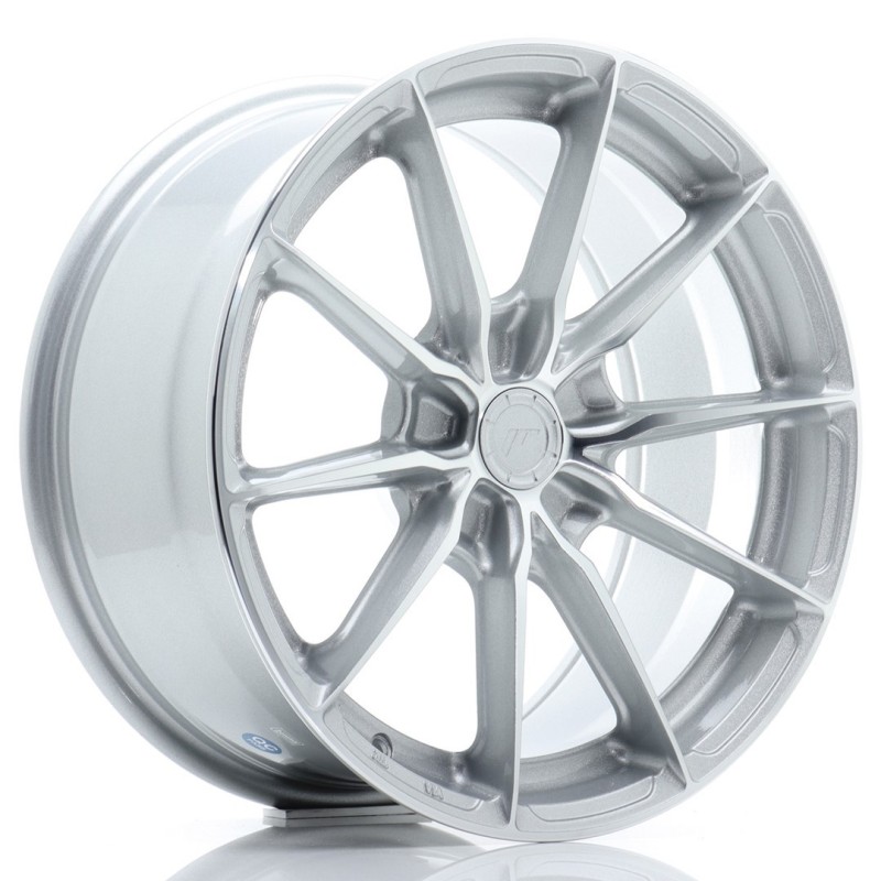 Japan Racing JR-37 17x8" (5 hole custom PCD) ET20-40, Machined Silver