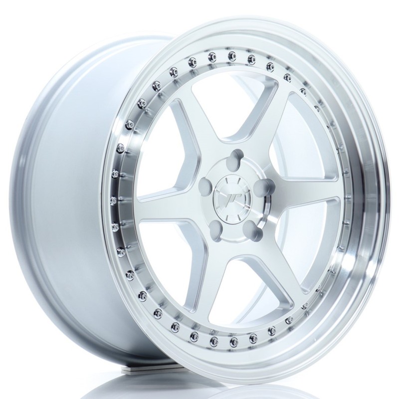 Japan Racing JR-43 18x8.5" (5 hole custom PCD) ET15-35, Machined Silver