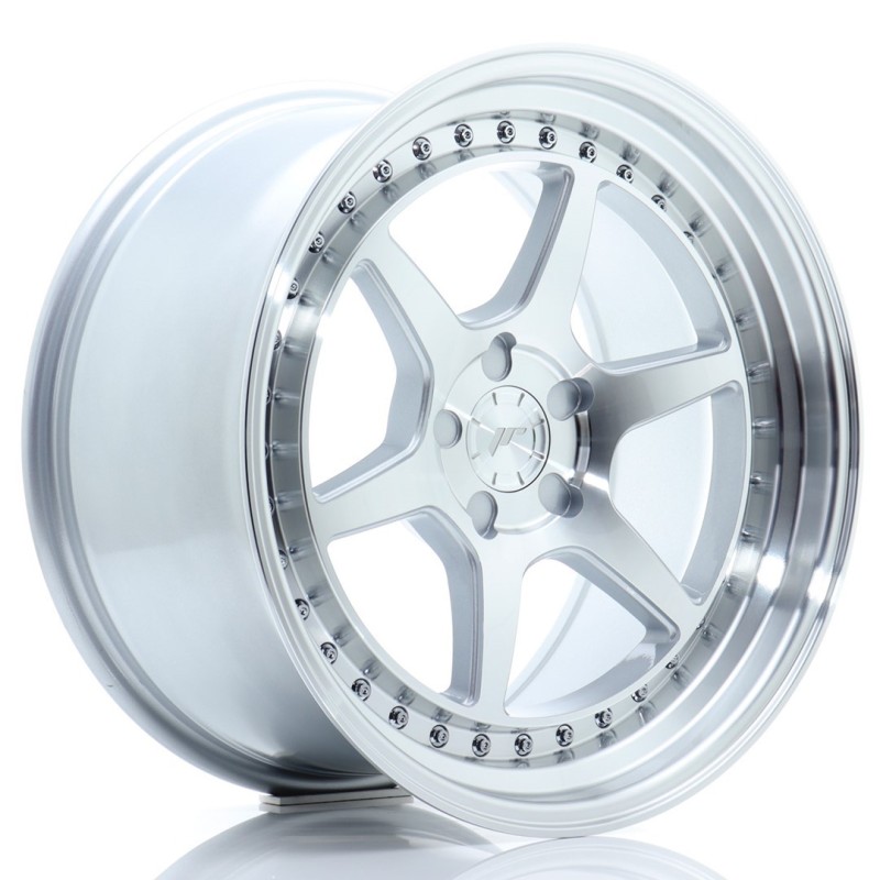 Japan Racing JR-43 18x9.5" (5 hole custom PCD) ET15-35, Machined Silver