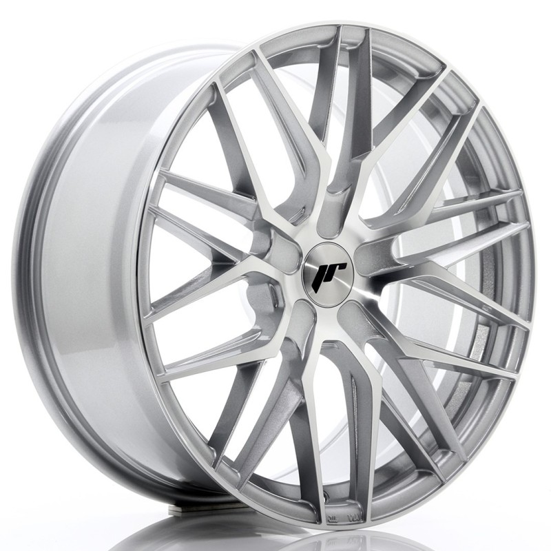Japan Racing JR-28 19x8.5" (5 hole custom PCD) ET20-40, Machined Silver