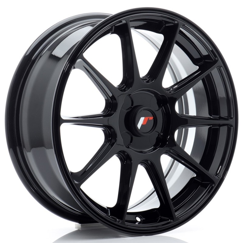 Japan Racing JR-11 17x7" (4 hole custom PCD) ET20-38, Gloss Black