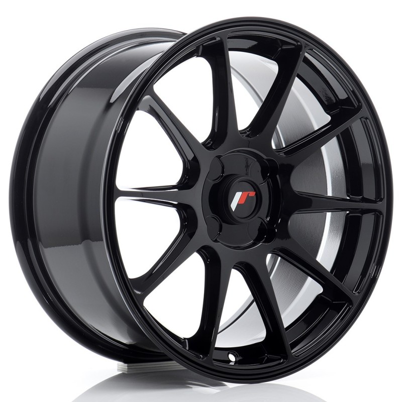 Japan Racing JR-11 17x8" (4 hole custom PCD) ET20-35, Gloss Black