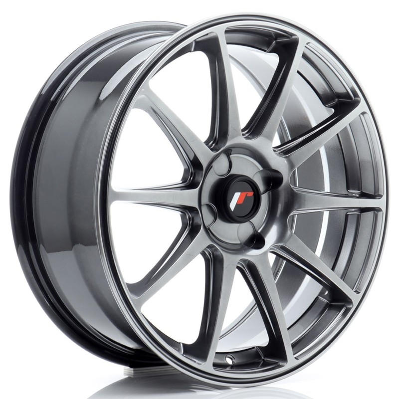 Japan Racing JR-11 18x7.5" (4 hole custom PCD) ET20-40, Hyper Black