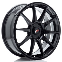 Japan Racing JR-11 18x7.5" (5 hole custom PCD) ET20-40, Gloss Black