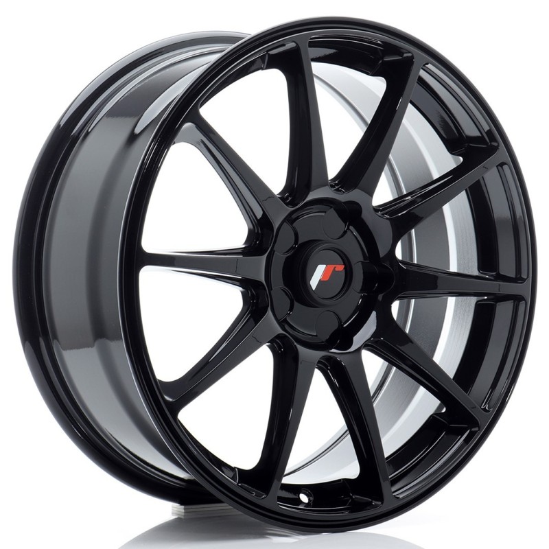 Japan Racing JR-11 18x7.5" (5 hole custom PCD) ET20-40, Gloss Black