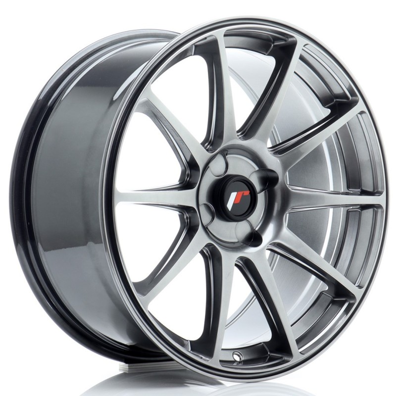Japan Racing JR-11 18x8.5" (4 hole custom PCD) ET20-40, Hyper Black