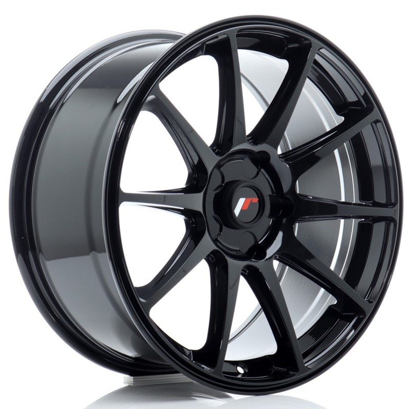Japan Racing JR-11 18x8.5" (5 hole custom PCD) ET20-40, Gloss Black