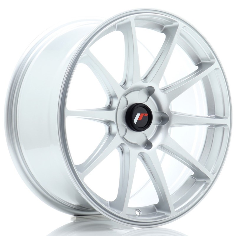 Japan Racing JR-11 18x8.5" (5 hole custom PCD) ET20-40, Silver