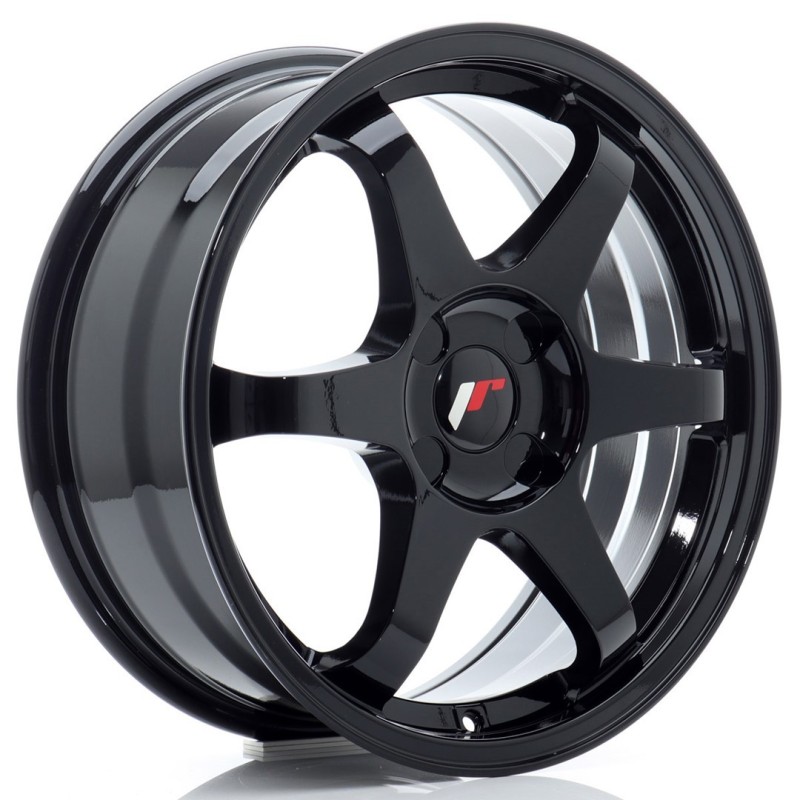 Japan Racing JR-3 17x7" (4 hole custom PCD) ET20-42, Gloss Black