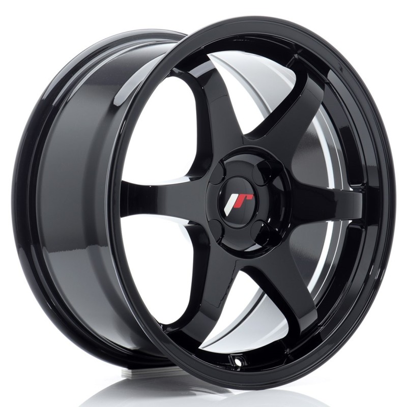Japan Racing JR-3 17x8" (4 hole custom PCD) ET20-35, Gloss Black