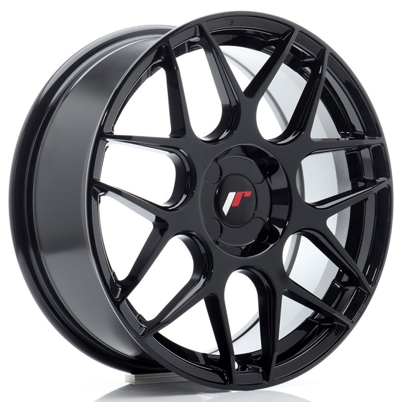 Japan Racing JR-18 17x7" (4 hole custom PCD) ET20-40, Gloss Black