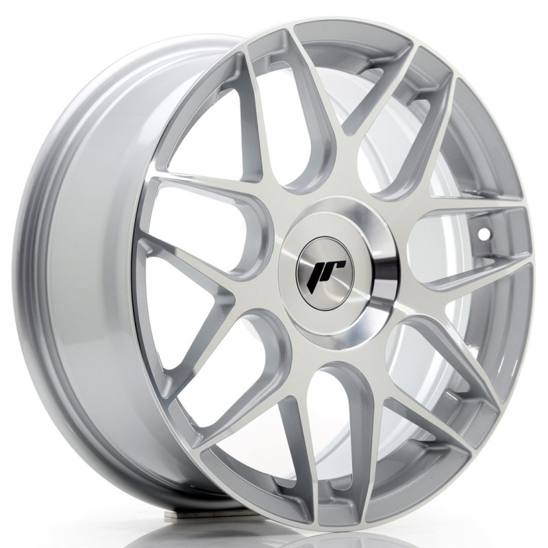 Japan Racing JR-18 17x7" (4 & 5 hole custom PCD) ET20-40, Machined Silver