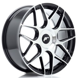 Japan Racing JR-18 18x7.5" (4 & 5 hole custom PCD) ET20-40, Machined Black