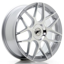 Japan Racing JR-18 18x7.5" (4 & 5 hole custom PCD) ET20-40, Machined Silver