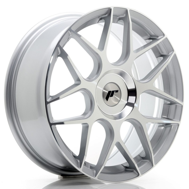 Japan Racing JR-18 18x7.5" (4 & 5 hole custom PCD) ET20-40, Machined Silver