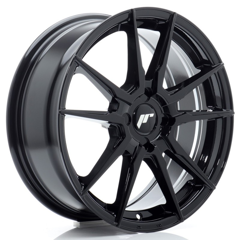 Japan Racing JR-21 17x7" (4 hole custom PCD) ET20-40, Gloss Black