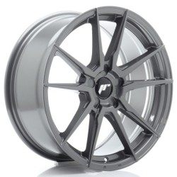 Japan Racing JR-21 18x8.5" (5 hole custom PCD) ET20-45, Hyper Gray