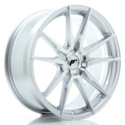 Japan Racing JR-21 19x8" (5 hole custom PCD) ET20-40, Machined Silver