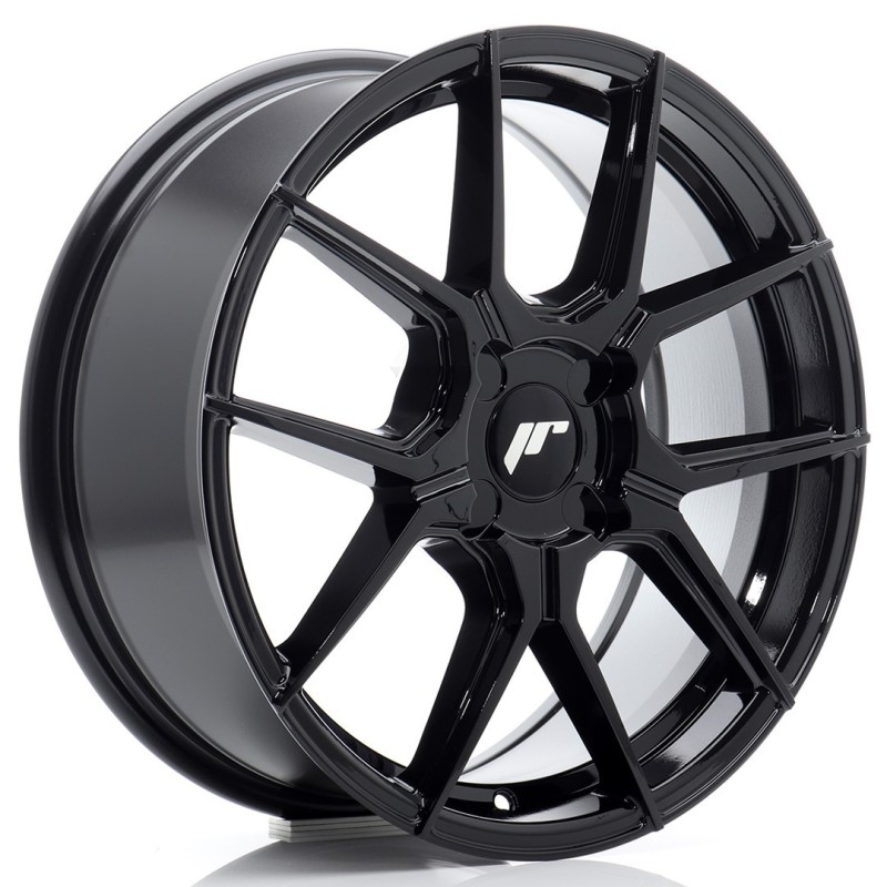 Japan Racing JR-30 17x7" (4 hole custom PCD) ET20-40, Gloss Black