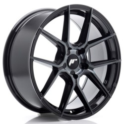Japan Racing JR-30 18x8" (5 hole custom PCD) ET20-40, Machined Black, Tinted Face