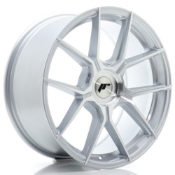Japan Racing JR-30 18x8.5" (4 & 5 hole custom PCD) ET20-45, Machined Silver