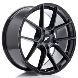 Japan Racing JR-30 19x8.5" (5 hole custom PCD) ET20-45, Machined Black, Tinted Face