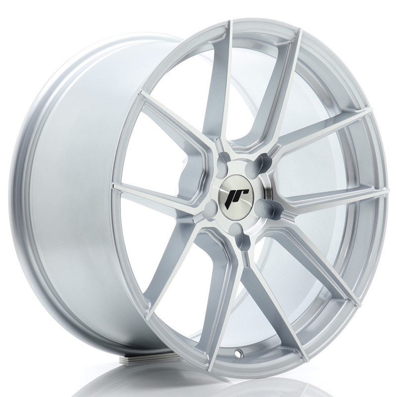 Japan Racing JR-30 Extreme Concave 19x9.5" (5 hole custom PCD) ET20-40, Machined Silver