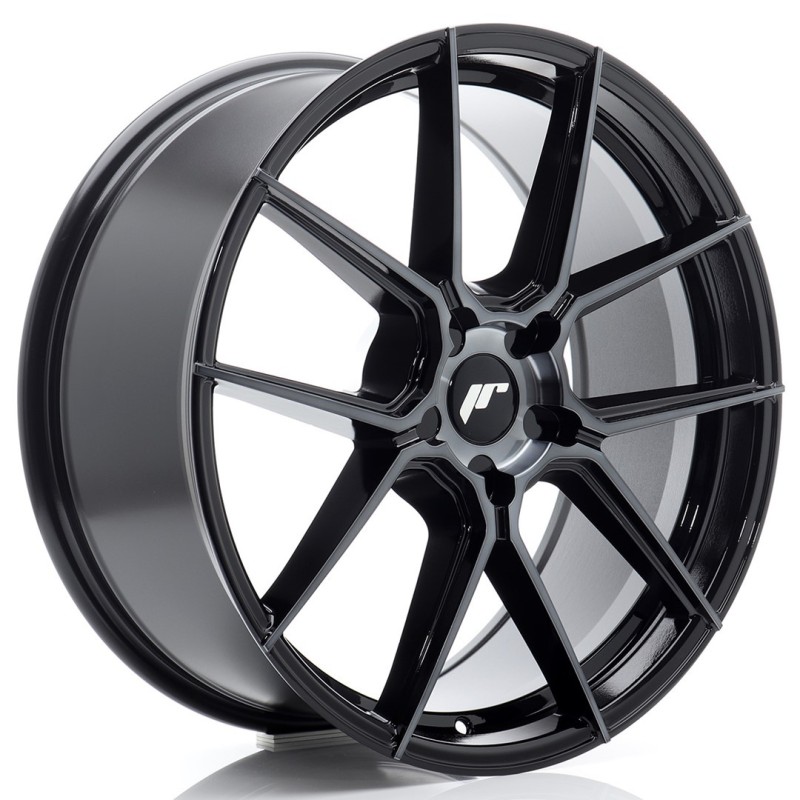 Japan Racing JR-30 20x8" (5 hole custom PCD) ET20-40, Machined Black, Tinted Face