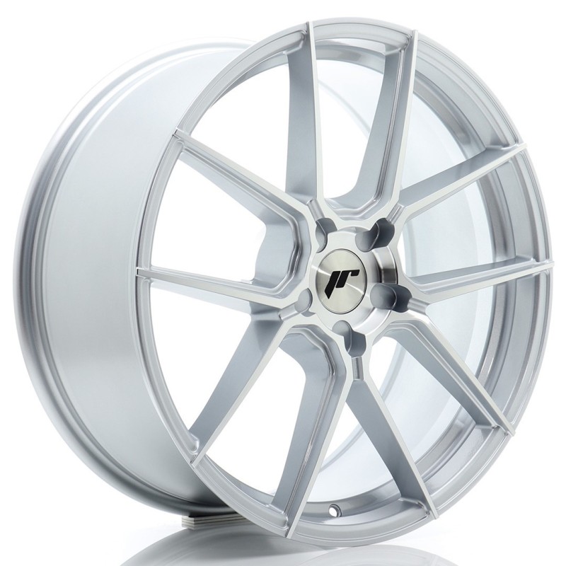 Japan Racing JR-30 20x8.5" (5 hole custom PCD) ET20-45, Machined Silver
