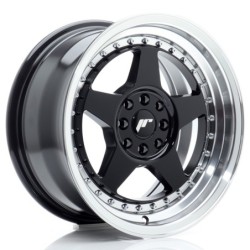 Japan Racing JR-6 16x8" 4x100/108 ET25, Gloss Black, Machined Lip