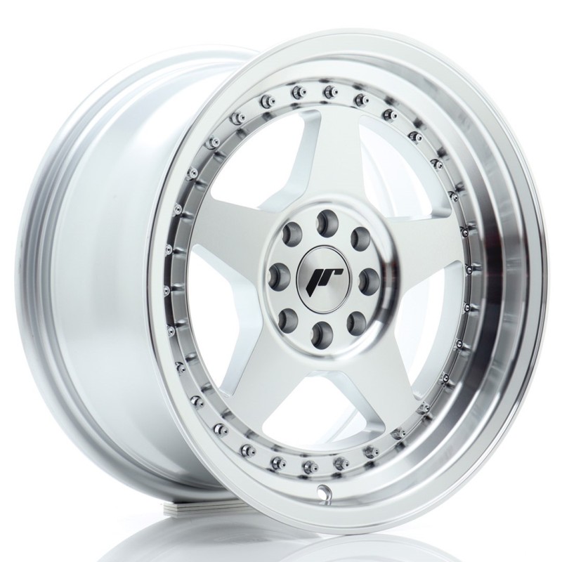 Japan Racing JR-6 16x8" 4x100/108 ET25, Machined Silver