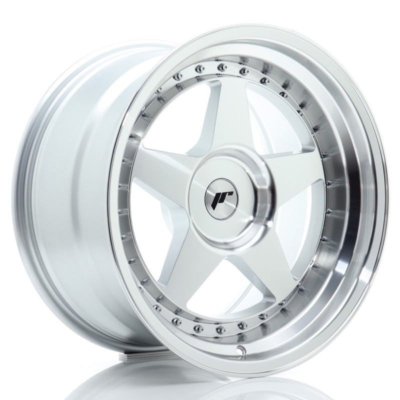 Japan Racing JR-6 18x10.5" (4 & 5 hole custom PCD) ET0-25, Machined Silver