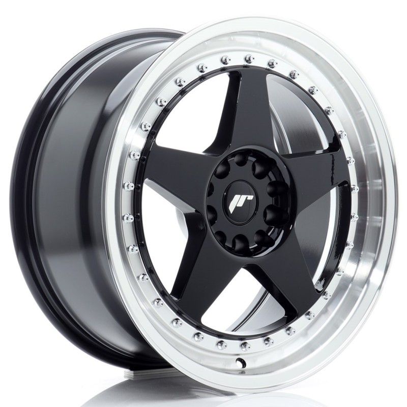 Japan Racing JR-6 18x8.5" 5x114.3/120 ET22, Gloss Black, Machined Lip